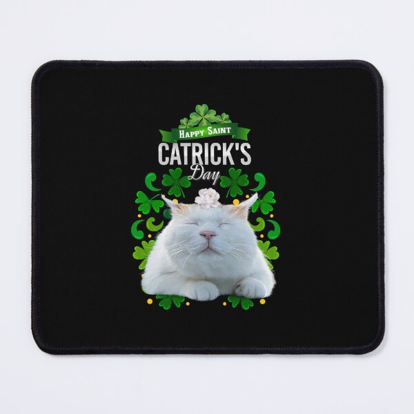 Item preview, St Patrick's Day Irish Saint Patrick's Shamrock Sleepy Cat designed and sold by Barnissim.