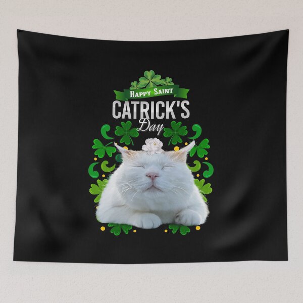 Item preview, St Patrick's Day Irish Saint Patrick's Shamrock Sleepy Cat designed and sold by Barnissim.