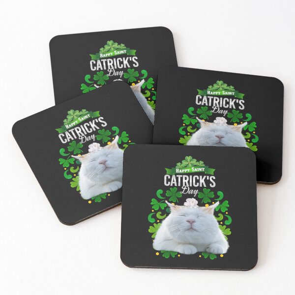 Item preview, St Patrick's Day Irish Saint Patrick's Shamrock Sleepy Cat designed and sold by Barnissim.