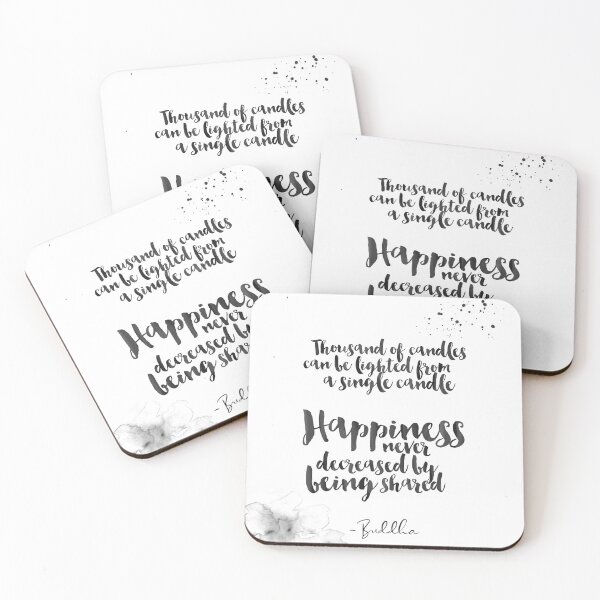 Item preview, Happiness Never Decreased by Being Shared - Buddha Quotes About Happiness designed and sold by Buddhaport.
