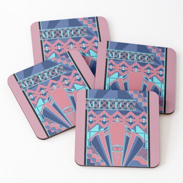 Item preview, Art Deco Retro Fashion geometric design  - Pink and Purple  designed and sold by SpArtk.