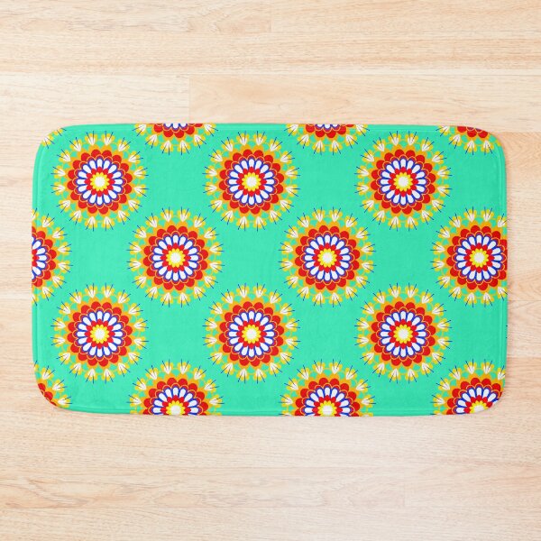 Item preview, Flower, colorful flowers on a green background designed and sold by Chamaiporn Pangtorn.