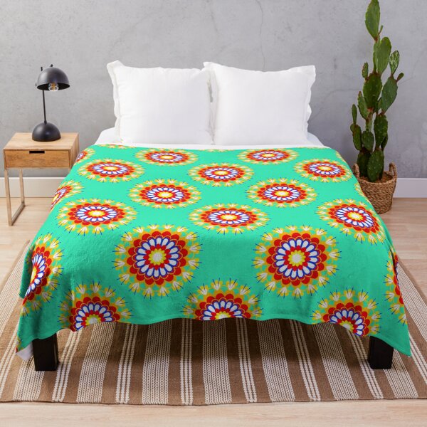 Item preview, Flower, colorful flowers on a green background designed and sold by Chamaiporn Pangtorn.