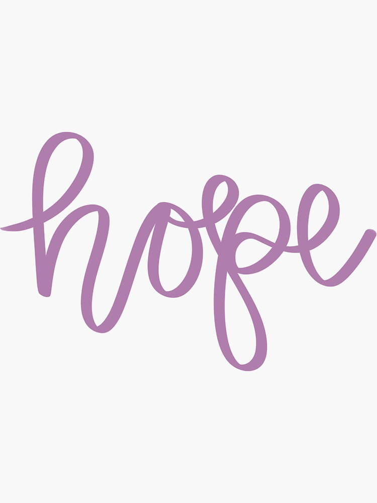  Hope  Calligraphy  Sticker by jessicadnguyen Redbubble