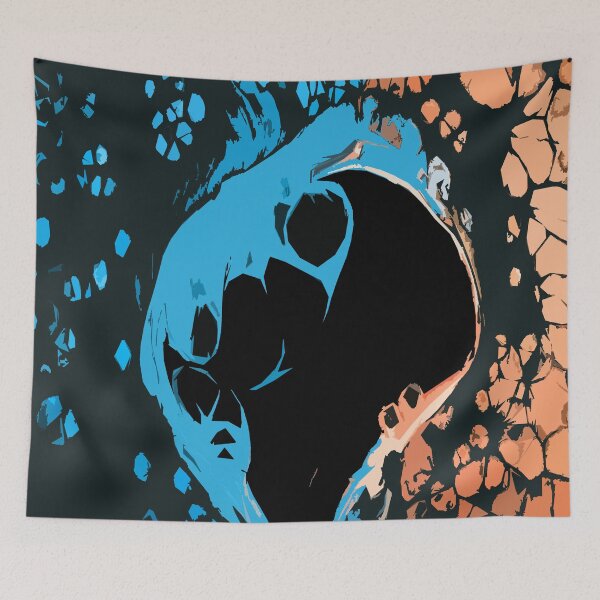 Item preview, Digital Colorful Abstract Patterns in Orange, Blue and Black designed and sold by ShopieHome.