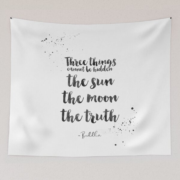 Item preview, Three Things Cannot Be Hidden - The Sun, The Moon, The Truth - Quotes From Buddha On Life designed and sold by Buddhaport.
