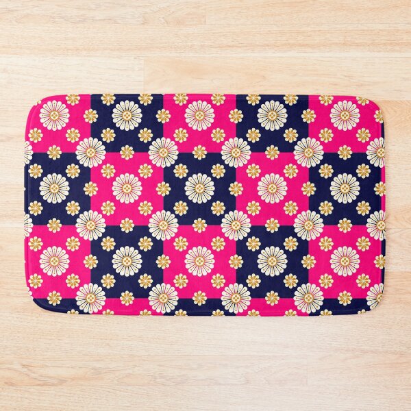 Item preview, Flower,white flowers on a navy and pink background designed and sold by Chamaiporn Pangtorn.