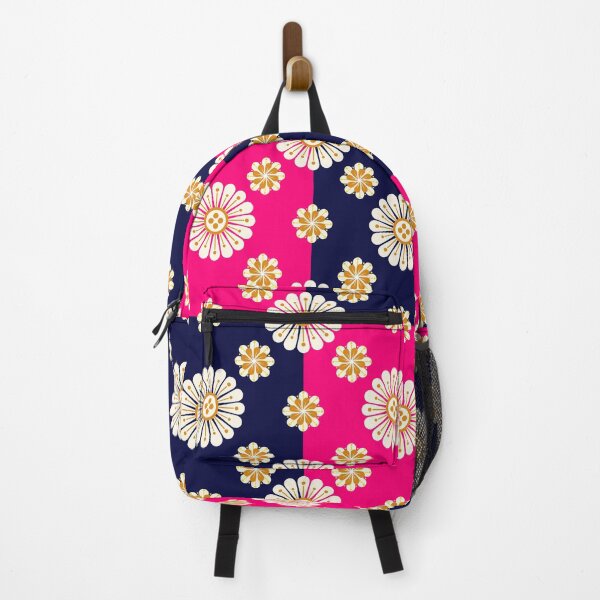 Item preview, Flower,white flowers on a navy and pink background designed and sold by Chamaiporn Pangtorn.