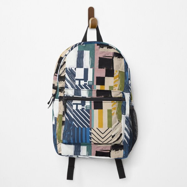 Item preview, The End Cubic Abstract - geometric design - half and half Pink orange black green cream blue, teal, white lilac designed and sold by SpArtk.