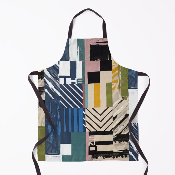 Item preview, The End Cubic Abstract - geometric design - half and half Pink orange black green cream blue, teal, white lilac designed and sold by SpArtk.
