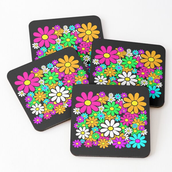 Item preview, Retro Happy Daisy Daisies Flowers Happy Flowers Pattern designed and sold by funnytshirtemp.