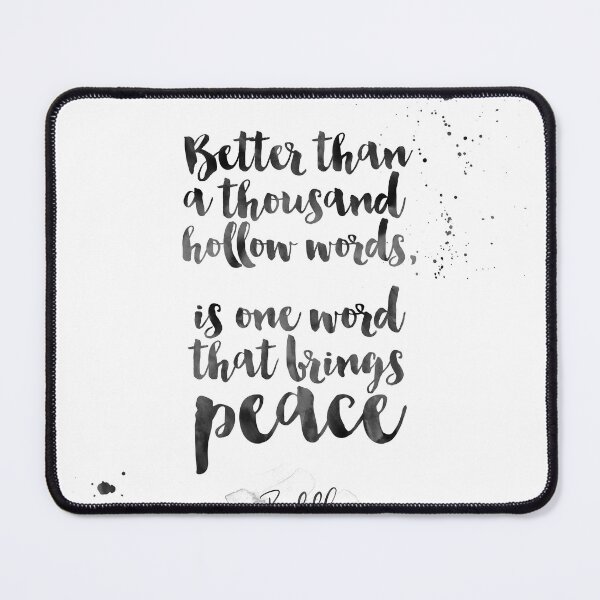 Item preview, Better Than A Thousand Hollow Words Is One Word That Brings Peace - Quotes From Buddha About Peace designed and sold by Buddhaport.