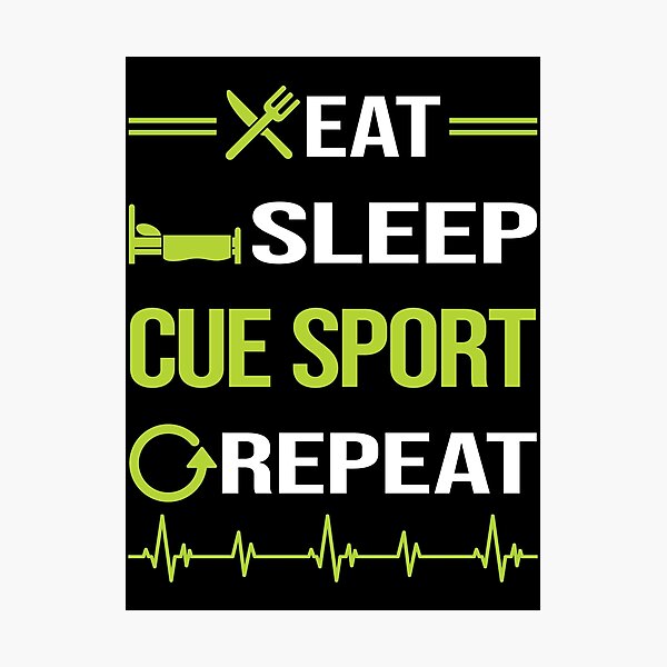 Item preview, Funny Eat Sleep Repeat Cue Sports designed and sold by HappyTshirt1239.