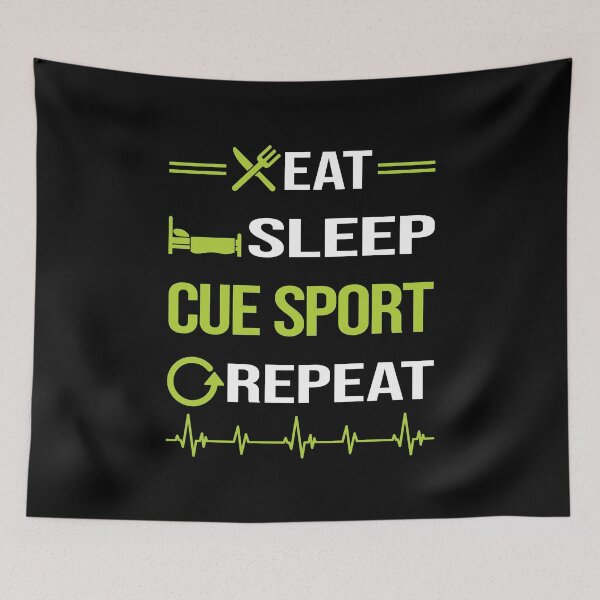 Item preview, Funny Eat Sleep Repeat Cue Sports designed and sold by HappyTshirt1239.