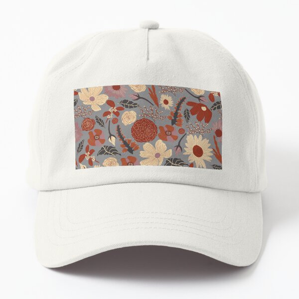 Aperçu de l'œuvre Boho Floral Wildness Deep Red Cream créée et vendue par Lozzie Eliza Designs.