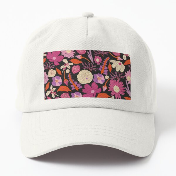 Aperçu de l'œuvre Boho Floral Wildness Rose Orange Violet créée et vendue par Lozzie Eliza Designs.
