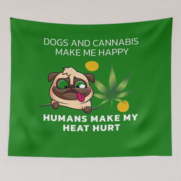 Item preview, Dogs And Cannabis Make Me Happy  designed and sold by BestDesignbySof.