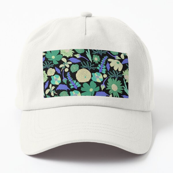 Aperçu de l'œuvre Boho Floral Wildness Vert Bleu créée et vendue par Lozzie Eliza Designs.