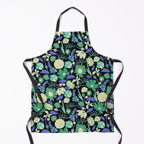 Item preview, Boho Floral Wildness Green Blue designed and sold by Lozzie Eliza Designs.