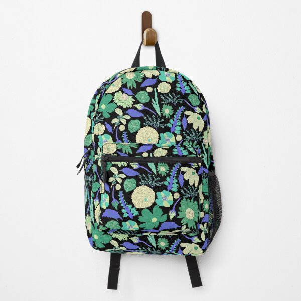 Item preview, Boho Floral Wildness Green Blue designed and sold by Lozzie Eliza Designs.