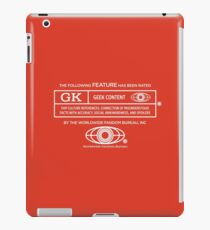 Rated Geek (white version) iPad Case/Skin