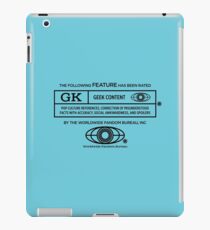 Rated Geek (black version) iPad Case/Skin