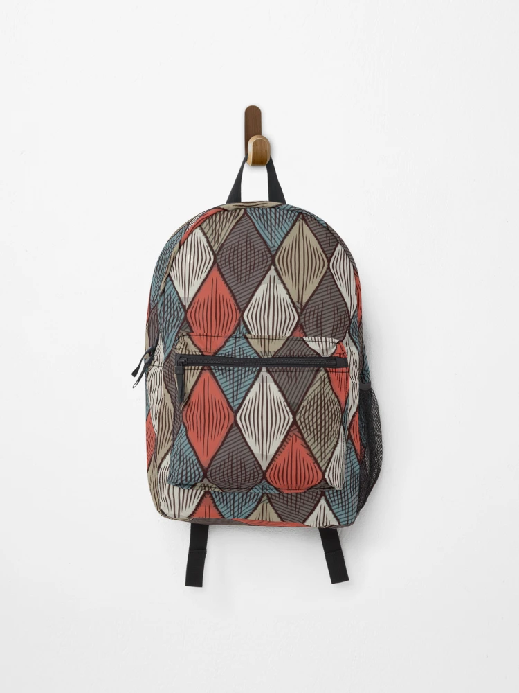 Thumbnail 1 of 3, Backpack, Geometric pattern, triangle, low poly designed and sold by Collagedream.