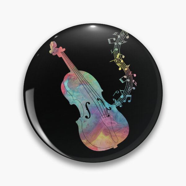 Item preview, Watercolor Violin With Music Notes designed and sold by Primroaddesigns.