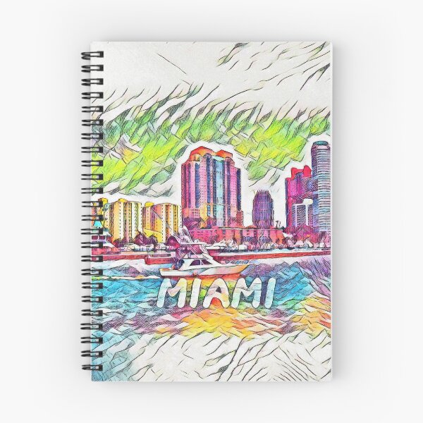 Item preview, City Abstract Painting - MIAMI BEACH skyline designed and sold by EDDArt.