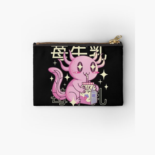Item preview, Kawaii Axolotl Strawberry Milk Japanese designed and sold by Ala Muk.