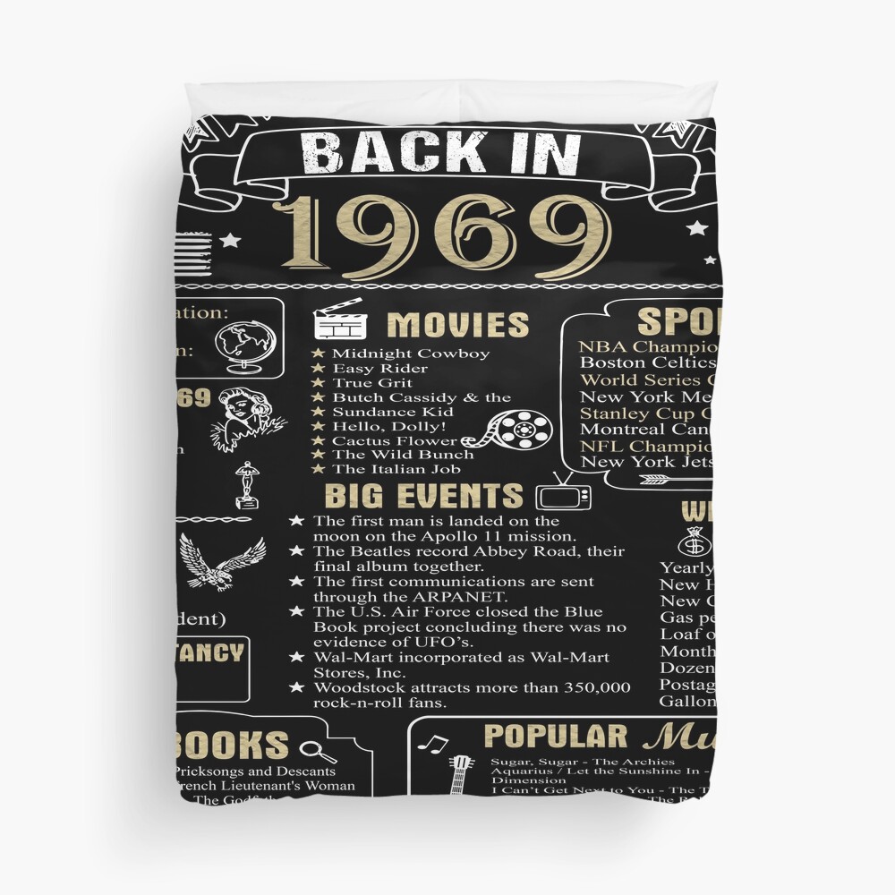 Birthday Anniversary 1969 History Back in 1969 birthday-anniversary-1969-history-back-in-1969-art-board-print-for-sale-by-ltllima-redbubble