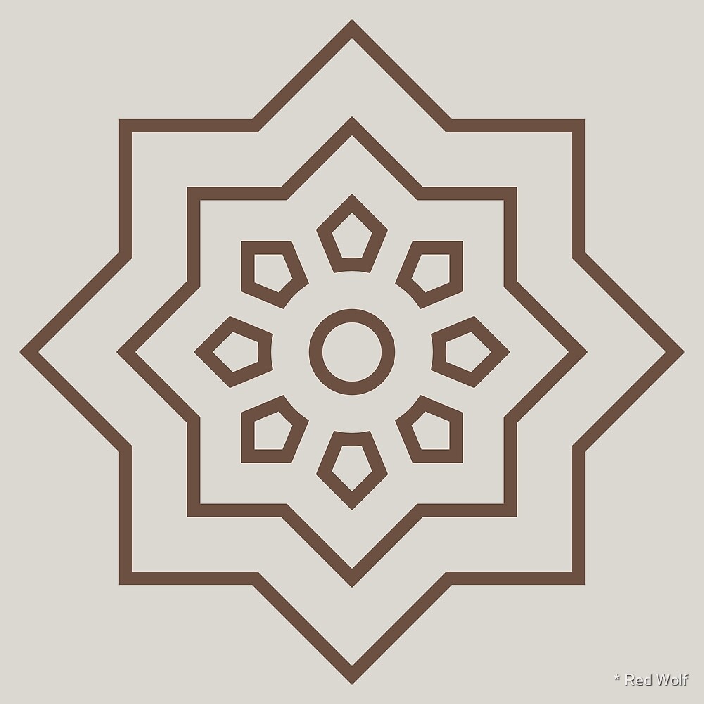Geometric Pattern: Mahsa: Brownstone by * Red Wolf
