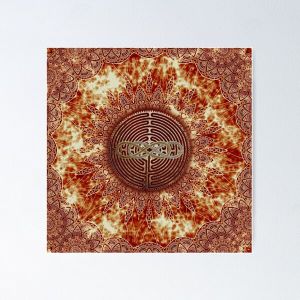 Item preview, Chartres Double Infinity Antique Mandala designed and sold by EDDArt.