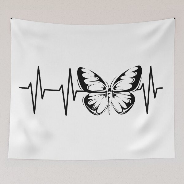 Item preview, Butterfly heartbeat symbol gift idea designed and sold by AndreMi.