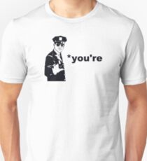 Camiseta ajustada Tu eres tu policía gramática