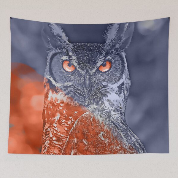 Item preview, Great horned Owl-02 designed and sold by Manar-hamad.
