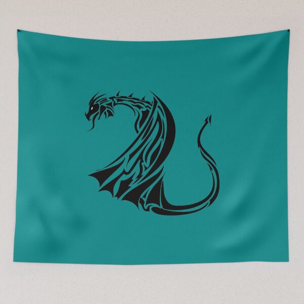 Artikelvorschau, Abstrakter Farbdruck schwarzer Drache entworfen und verkauft von artdragongift 15.