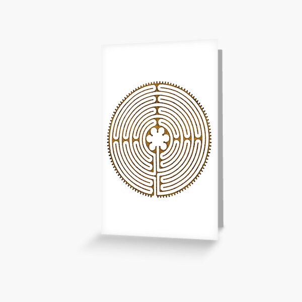 Item preview, Symbol Chartres Labyrinth Metal Gold Antique Style designed and sold by EDDArt.