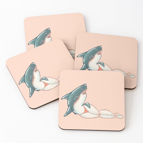 Item preview, Great White Shark Reverse Mermaid designed and sold by ArtbyBiancaRose.