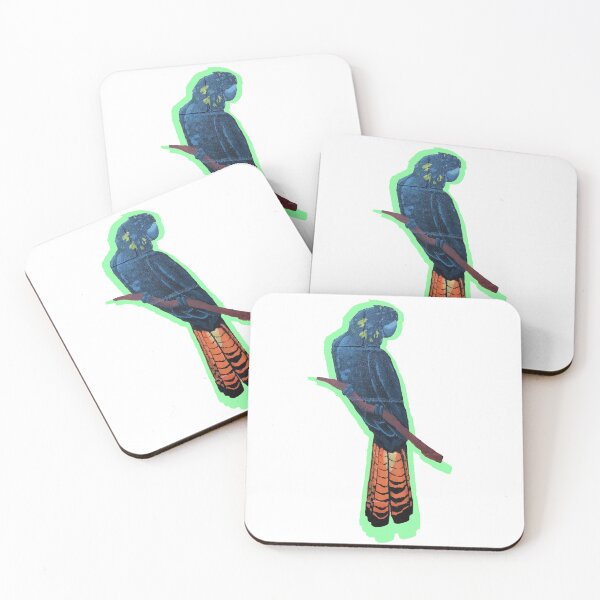 Item preview, Glossy Black Cockatoo designed and sold by feedthewallart.