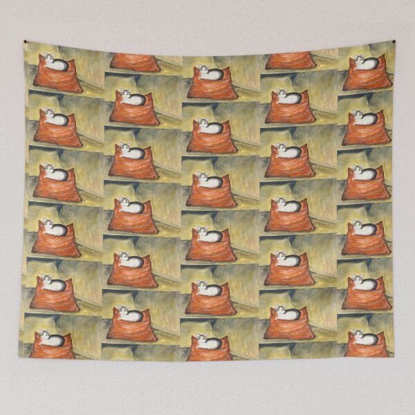 Item preview, Kitten on Silk Cushion designed and sold by CarolineLembke.