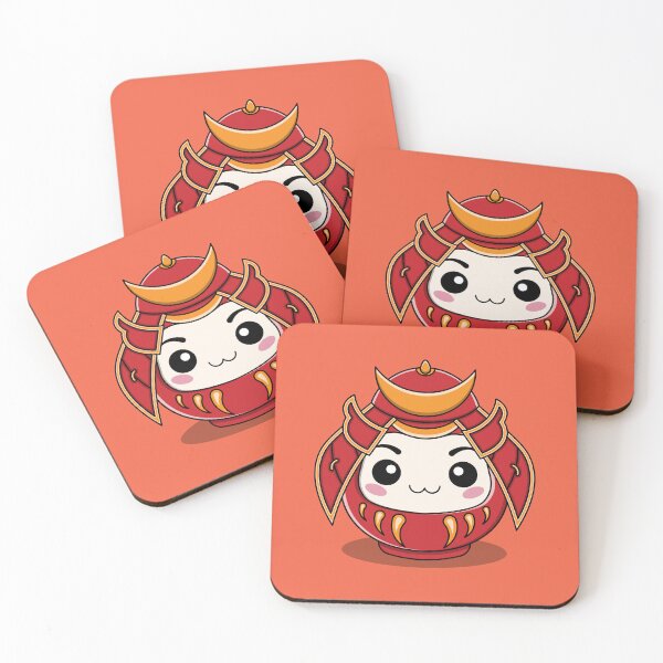Item preview, Daruma Japanese Kitsune Samurai Doll designed and sold by BakaOutfit.