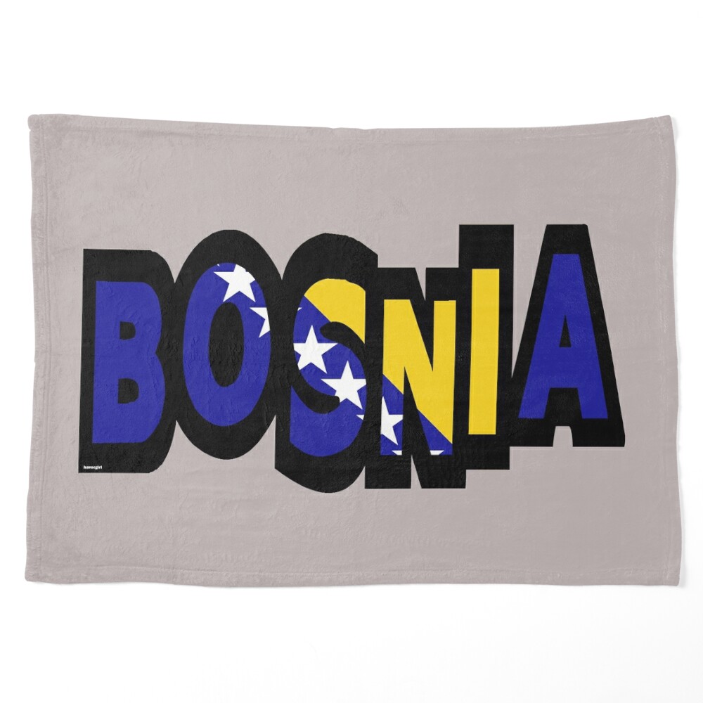 Bosnia Font with Bosnian Flag