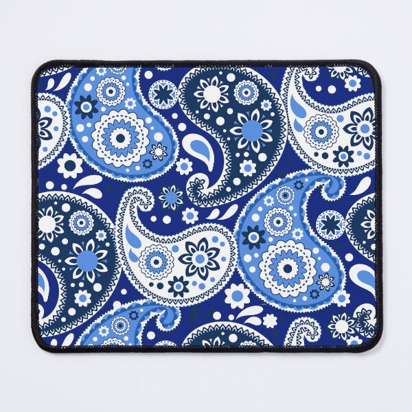 Item preview, Blue and White Paisley Print designed and sold by AntiqueImages.