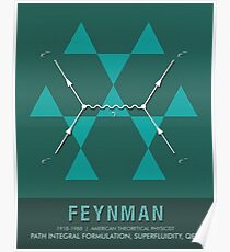 Science Posters - Richard Feynman - Theoretical Physicist Poster