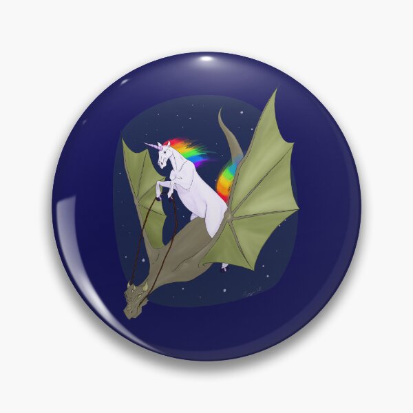 Item preview, Unicorn Riding a Space Dragon designed and sold by Lynngr.