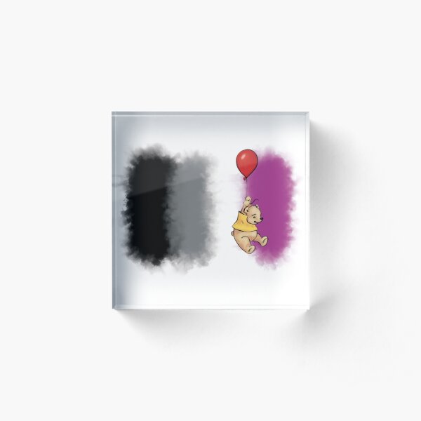 Pride Bear Asexual Acrylic Block