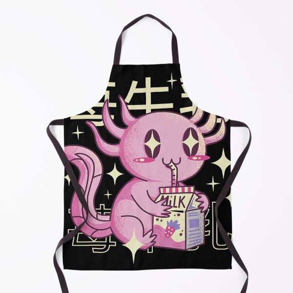 Item preview, Kawaii Axolotl Strawberry Milk Japanese designed and sold by Ala Muk.