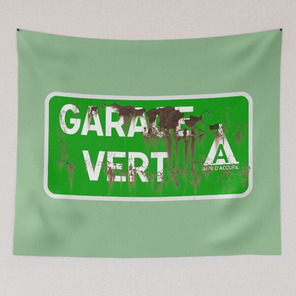 Item preview, Le Mans Garage Vert Campsite Sign designed and sold by RedFirecracker.