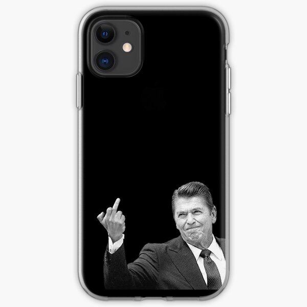 Ronald Reagan Flipping The Bird iPhone Soft Case